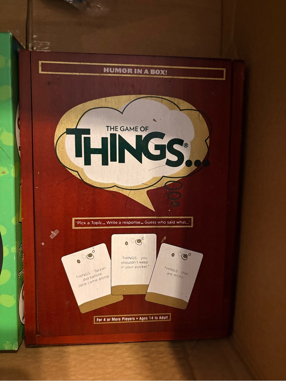 Source Unknown The Game of Things Board Game - Red and Gold
